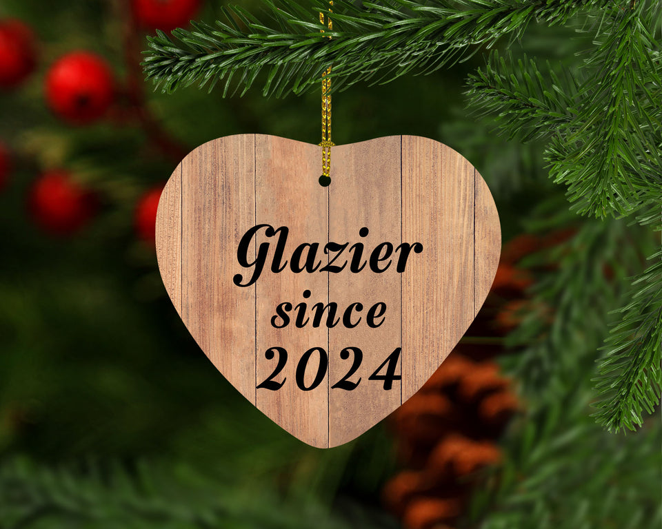 Glazier Since 2024 - Heart Ornament C