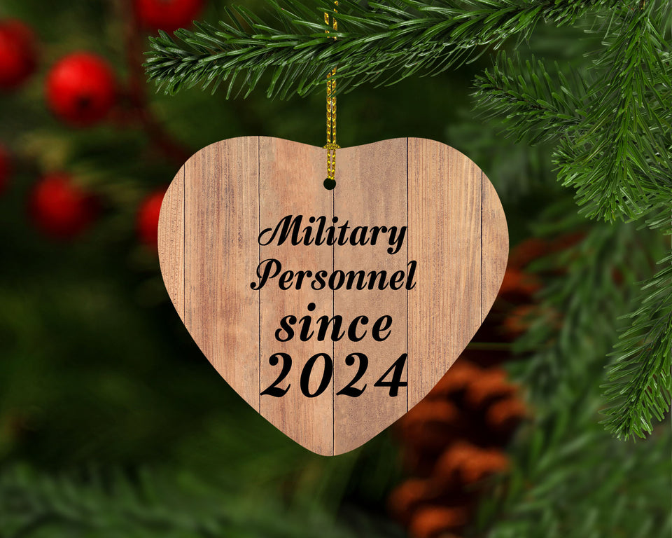 Military Personnel Since 2024 - Heart Ornament C