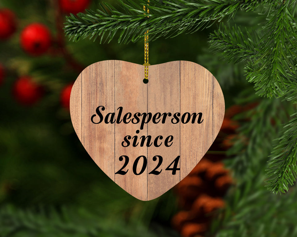 Salesperson Since 2024 - Heart Ornament C