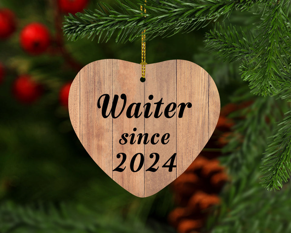 Waiter Since 2024 - Heart Ornament C