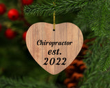 Chiropractor Established Est. 2022 - Heart Ornament C