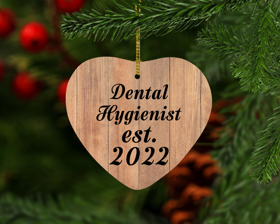 Dental Hygienist Established Est. 2022 - Heart Ornament C