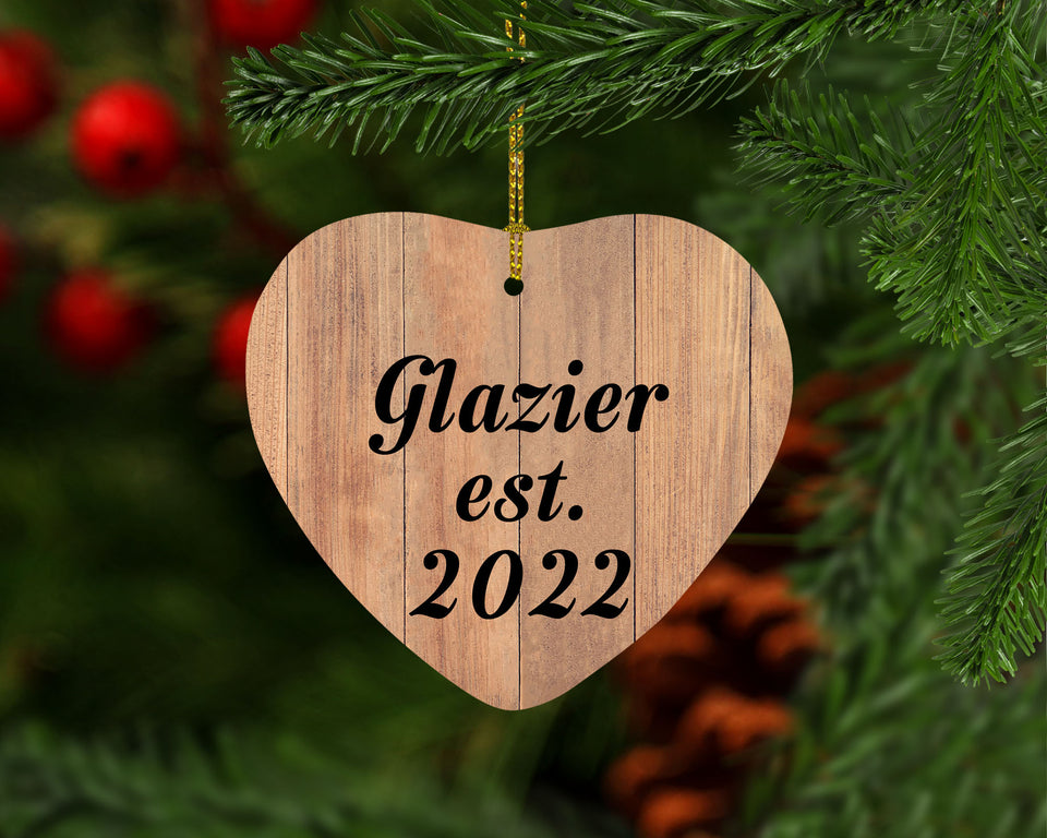 Glazier Established Est. 2022 - Heart Ornament C