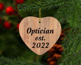 Optician Established Est. 2022 - Heart Ornament C