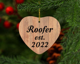 Roofer Established Est. 2022 - Heart Ornament C