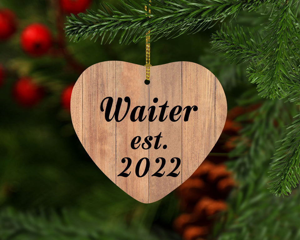 Waiter Established Est. 2022 - Heart Ornament C
