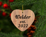 Welder Established Est. 2022 - Heart Ornament C