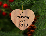 Army Established Est. 2023 - Heart Ornament C