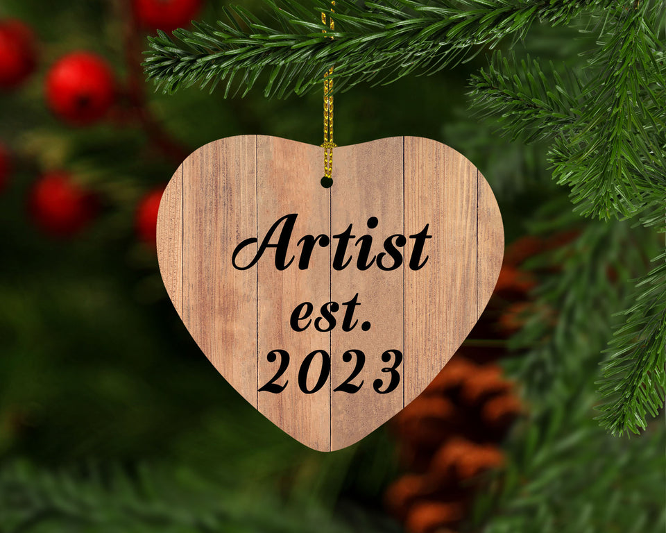 Artist Established Est. 2023 - Heart Ornament C