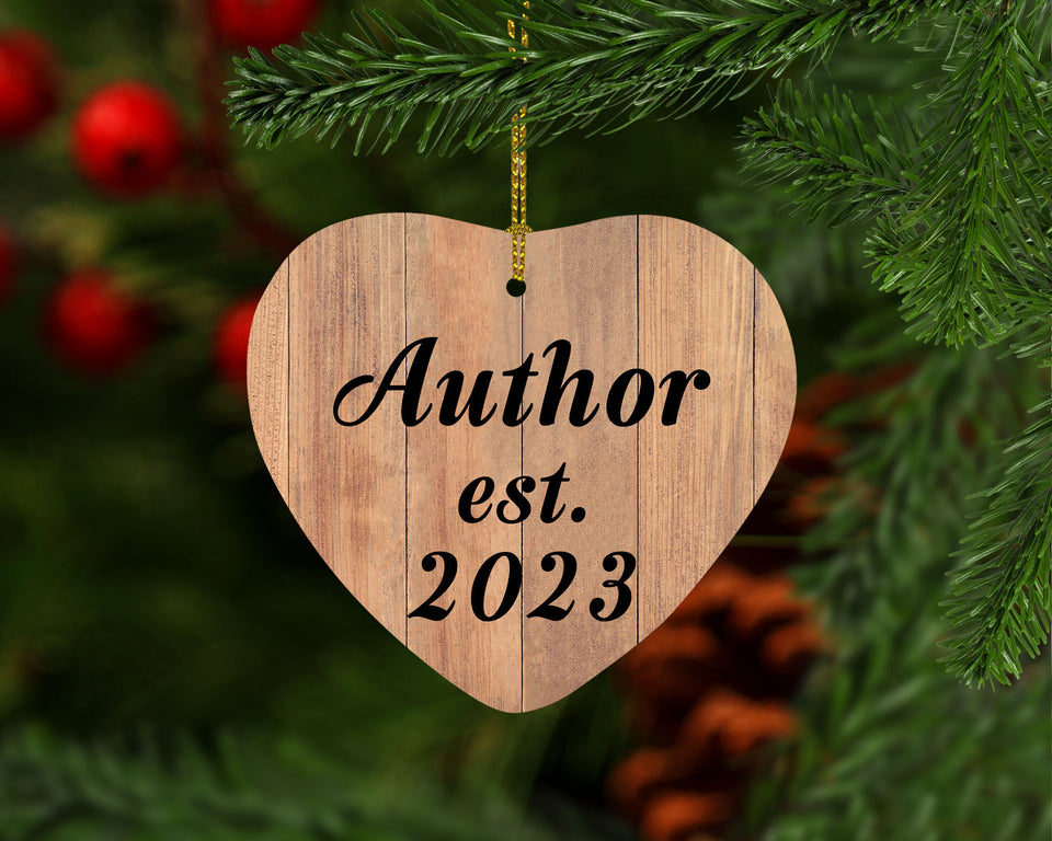Author Established Est. 2023 - Heart Ornament C