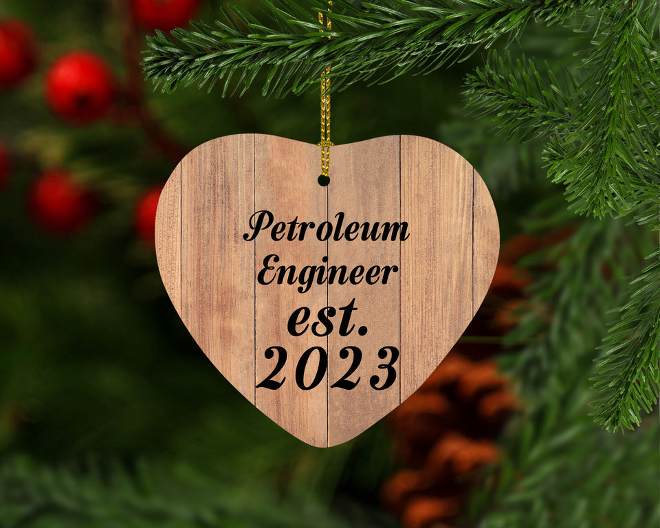 Petroleum Engineer Established Est. 2023 - Heart Ornament C