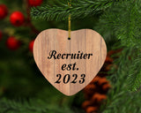 Recruiter Established Est. 2023 - Heart Ornament C
