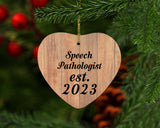 Speech Pathologist Established Est. 2023 - Heart Ornament C