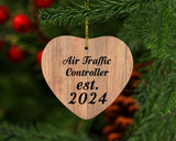 Air Traffic Controller Established Est. 2024 - Heart Ornament C