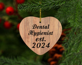 Dental Hygienist Established Est. 2024 - Heart Ornament C
