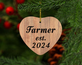 Farmer Established Est. 2024 - Heart Ornament C