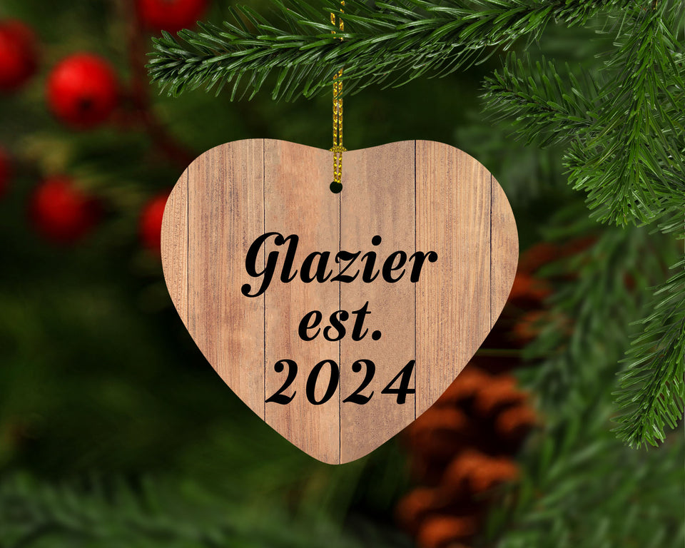 Glazier Established Est. 2024 - Heart Ornament C