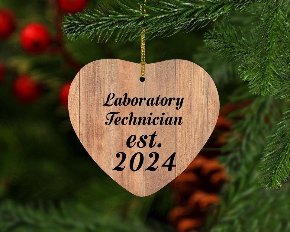 Laboratory Technician Established Est. 2024 - Heart Ornament C