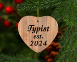 Typist Established Est. 2024 - Heart Ornament C