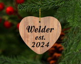Welder Established Est. 2024 - Heart Ornament C
