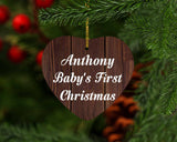 Anthony Baby's First Christmas - Heart Ornament D