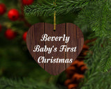 Beverly Baby's First Christmas - Heart Ornament D