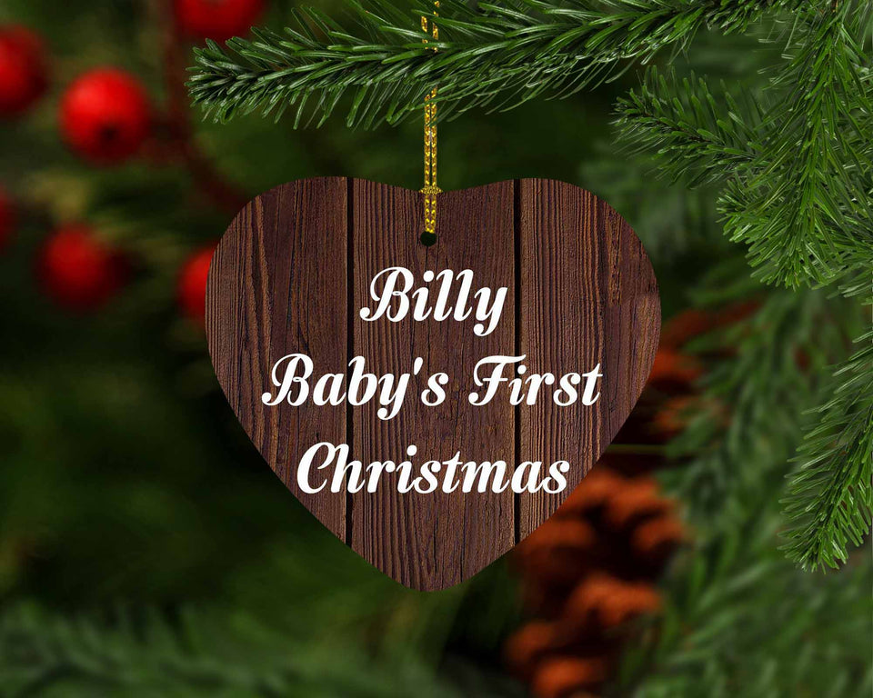 Billy Baby's First Christmas - Heart Ornament D