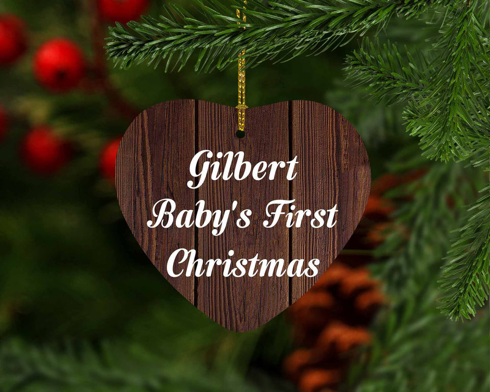 Gilbert Baby's First Christmas - Heart Ornament D
