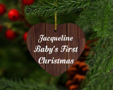 Jacqueline Baby's First Christmas - Heart Ornament D