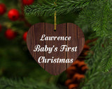 Lawrence Baby's First Christmas - Heart Ornament D
