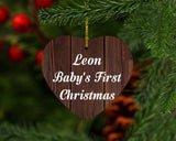 Leon Baby's First Christmas - Heart Ornament D