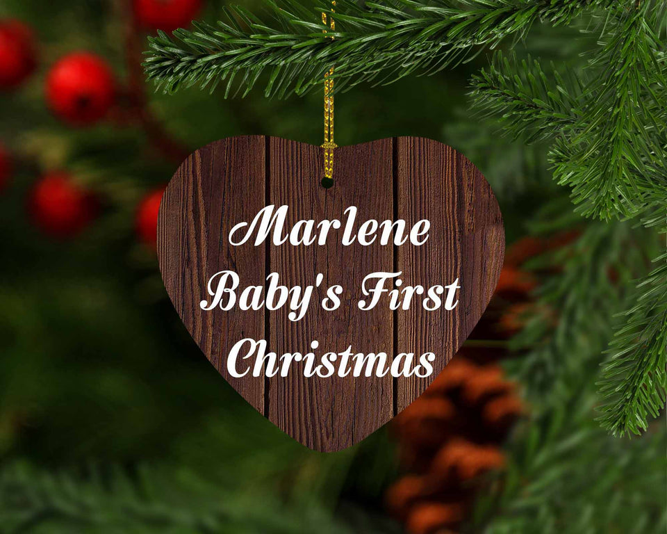 Marlene Baby's First Christmas - Heart Ornament D