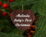 Melinda Baby's First Christmas - Heart Ornament D
