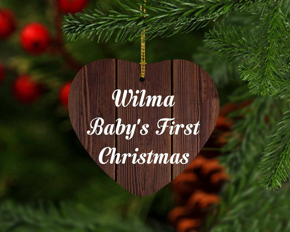 Wilma Baby's First Christmas - Heart Ornament D