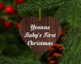 Yvonne Baby's First Christmas - Heart Ornament D