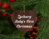 Zachary Baby's First Christmas - Heart Ornament D