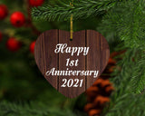 Happy 1st Anniversary 2021 - Heart Ornament D