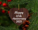 Happy 57th Anniversary 2021 - Heart Ornament D
