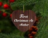 First Christmas As Mother - Heart Ornament D