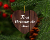 First Christmas As Niece - Heart Ornament D