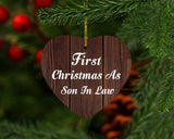 First Christmas As Son In Law - Heart Ornament D
