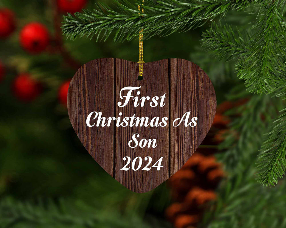 First Christmas As Son 2024 - Heart Ornament D