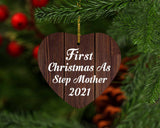 First Christmas As Step Mother 2021 - Heart Ornament D