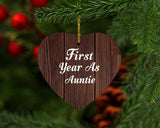First Year As Auntie - Heart Ornament D