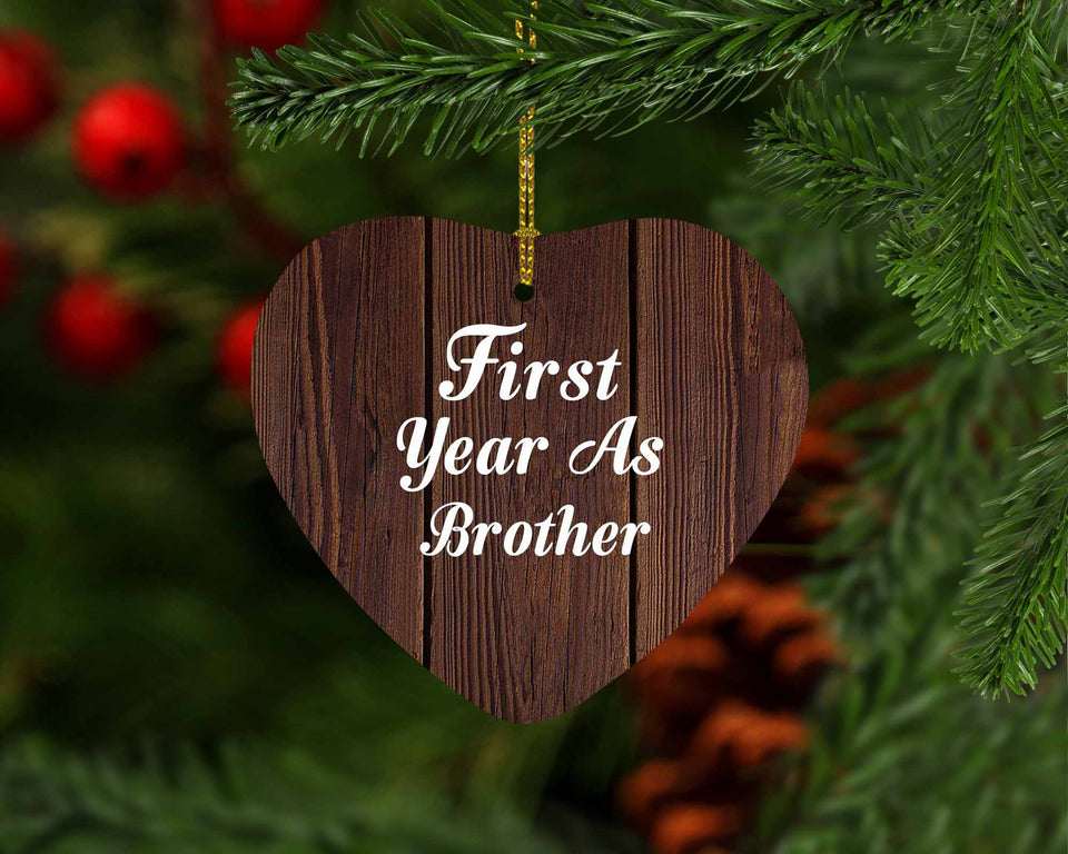 First Year As Brother - Heart Ornament D