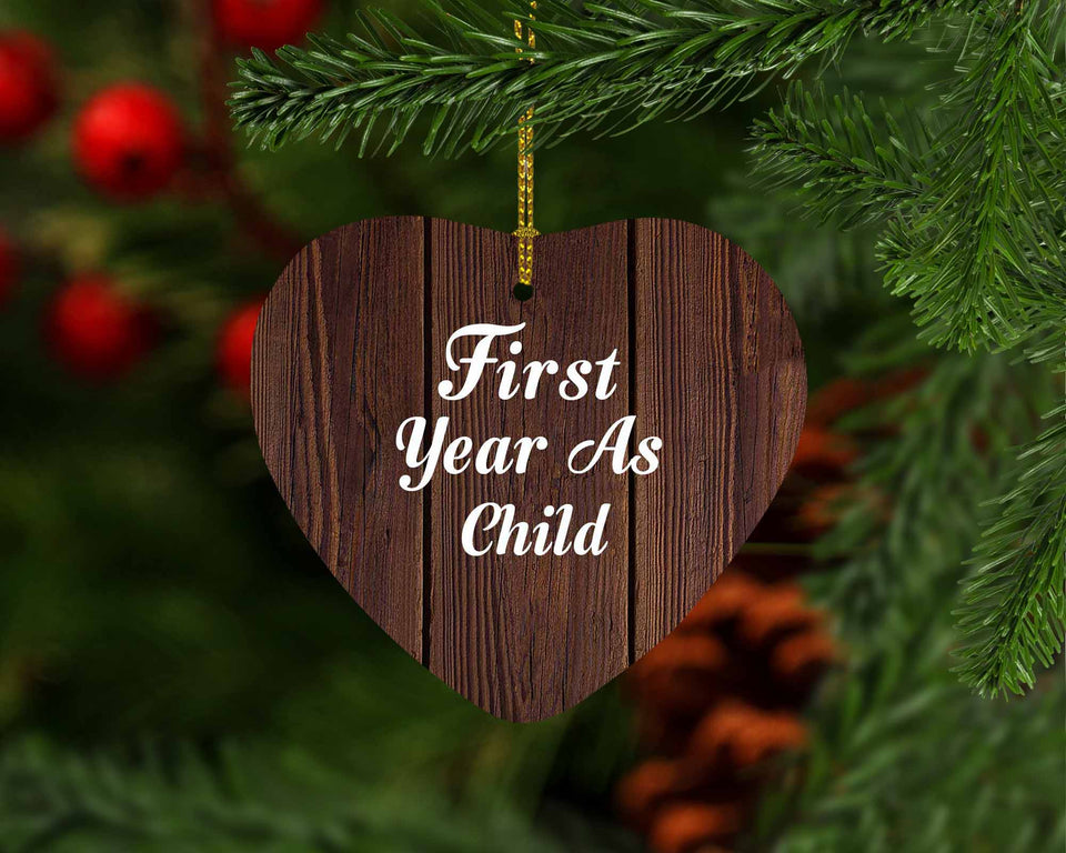 First Year As Child - Heart Ornament D
