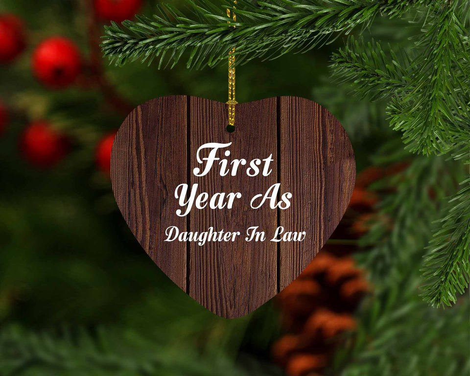 First Year As Daughter In Law - Heart Ornament D