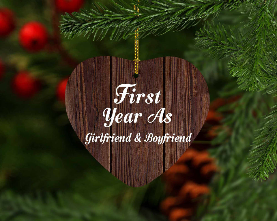First Year As Girlfriend & Boyfriend - Heart Ornament D