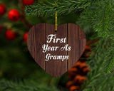 First Year As Gramps - Heart Ornament D