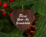 First Year As Grandchild - Heart Ornament D